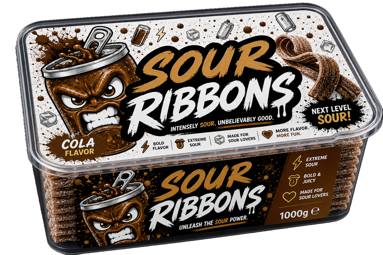 Sour Ribbons Cola box