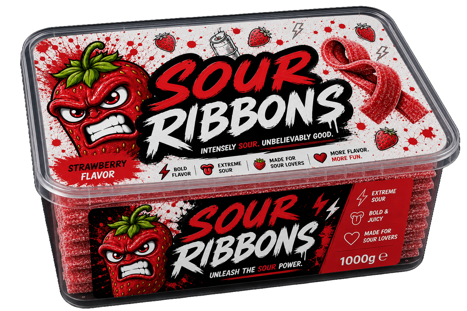 Sour Ribbons Strawberry Box