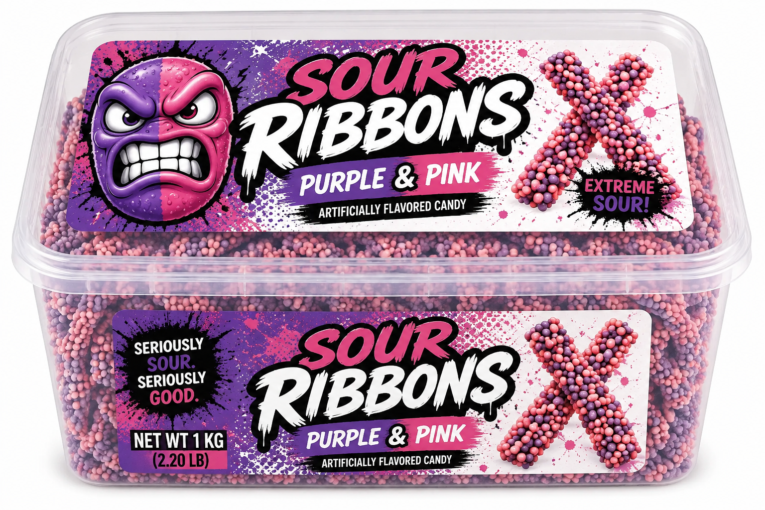 Sour Ribbons Purple & Pink